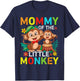 Mommy Of Little Monkey Birthday Family Matching T-Shirt - T-Shirt | Navy