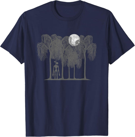 Supernatural White Full Moon and UFO Cryptkins Siren Head T-Shirt - T-Shirt | Navy