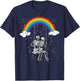 Halloween Skeletons Couple Rainbow Swing Costume Women Men T-Shirt - T-Shirt | Navy