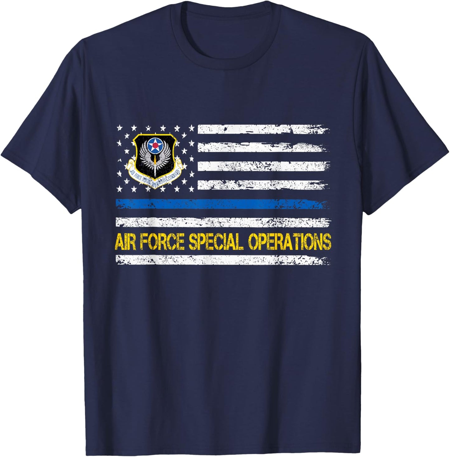 Air Force Special Operations Veteran Shirt 4th Of July Gift T-Shirt - T-Shirt | Navy