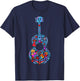 Disney Pixar Coco Guitar Collage Day Of The Dead Style Logo T-Shirt - T-Shirt | Navy