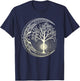 Mandala Moon Tree of Life Tattoo Style T-Shirt - T-Shirt | Navy
