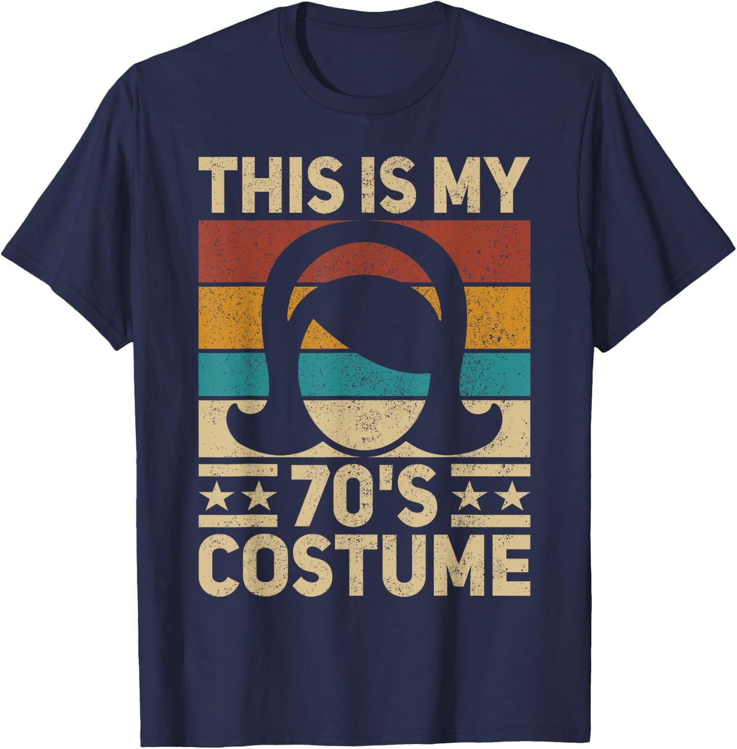 My 70s Costume 70 Styles Women 70's Disco 1970s Party Outfit T-Shirt - T-Shirt | Navy