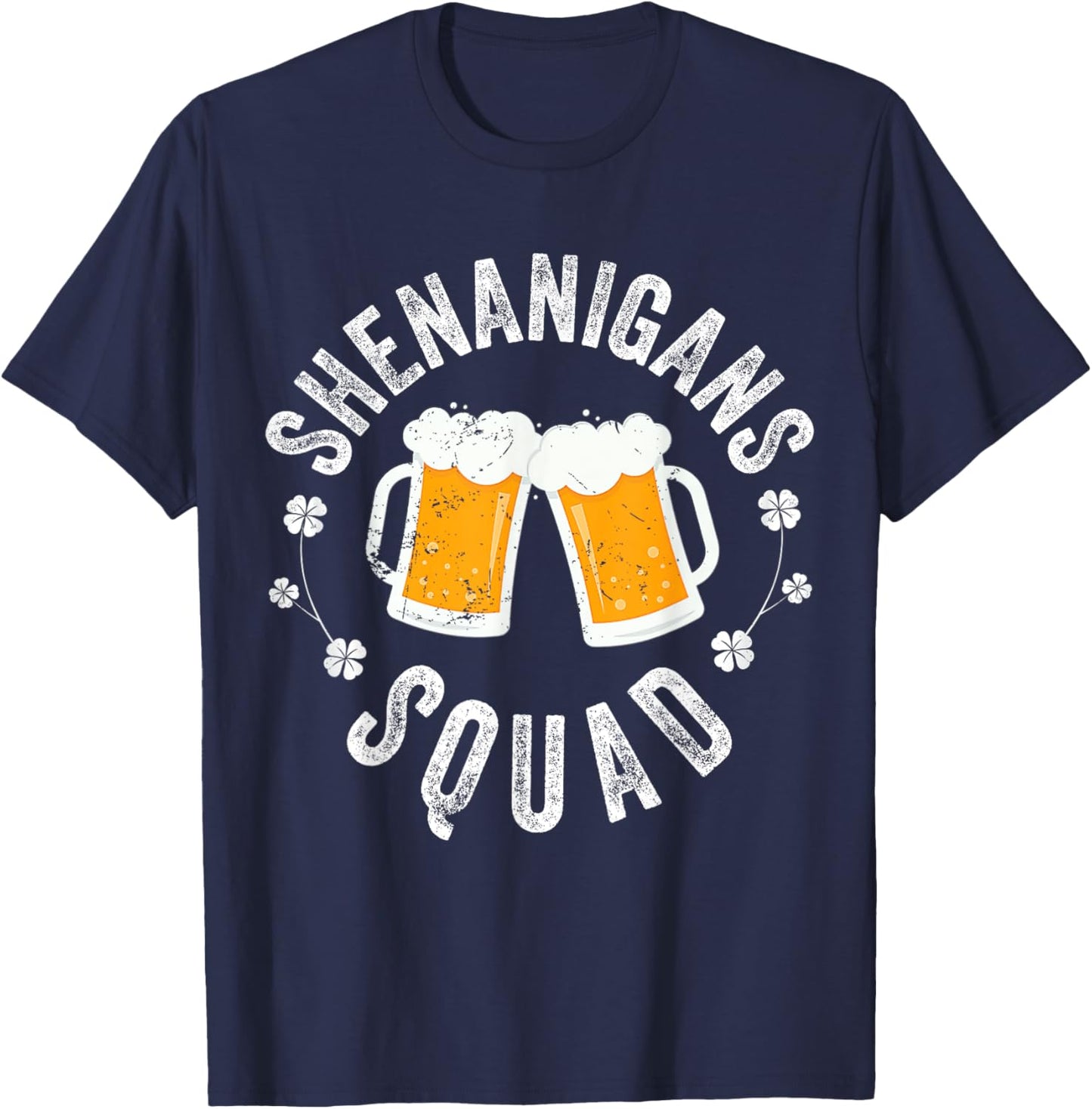 Shenanigans Squad Beer Irish Shamrock St. Patrick's Day T-Shirt - T-Shirt | Navy