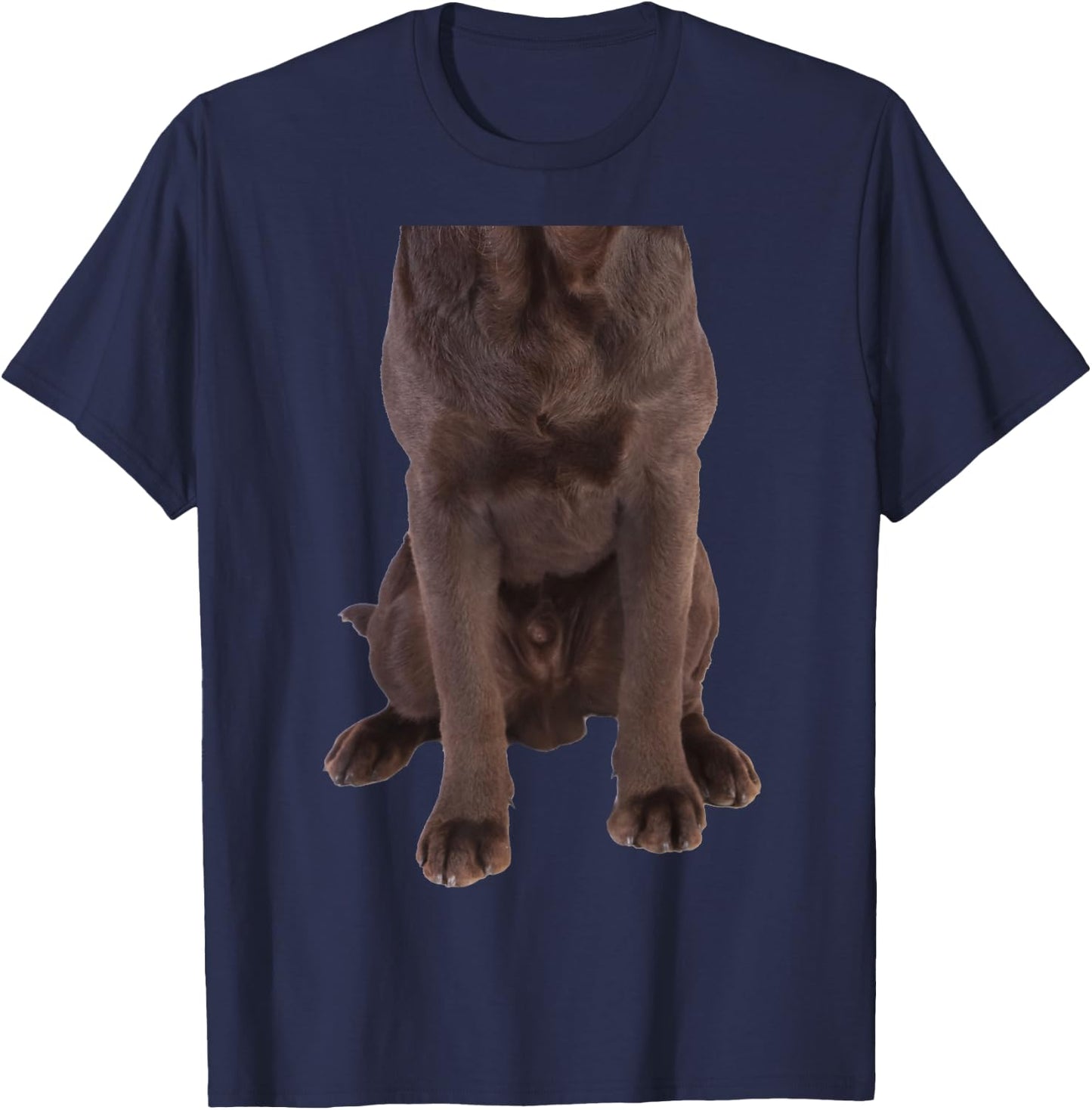 Brown Labrador Retriever Chocolate Lab Funny Dog Costume Women Girls Kids T-Shirt - T-Shirt | Navy