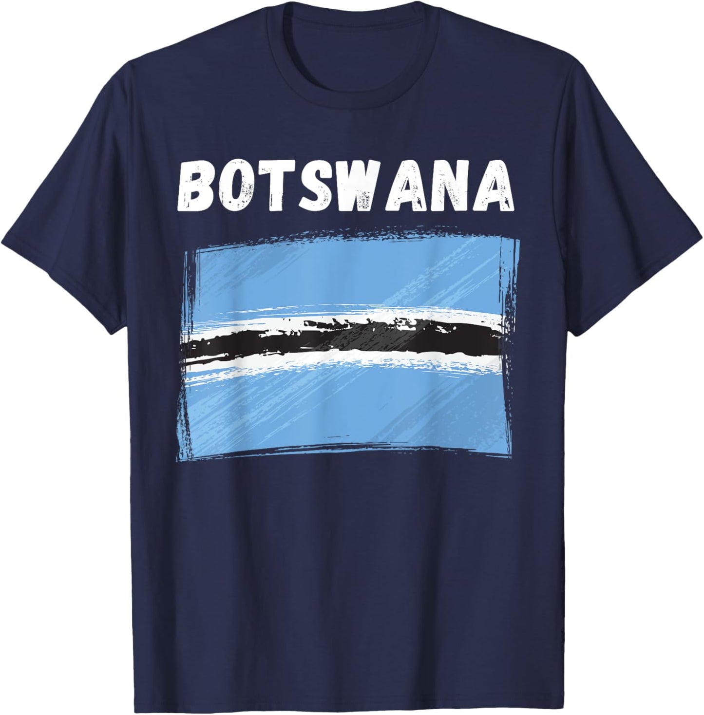Botswana Flag Vintage Grunge Batswana Flag Botswana Souvenir T-Shirt - T-Shirt | Navy