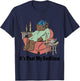 It's Past My Bedtime Sleepy Time Bear Reading Men & Women T-Shirt - T-Shirt | Navy