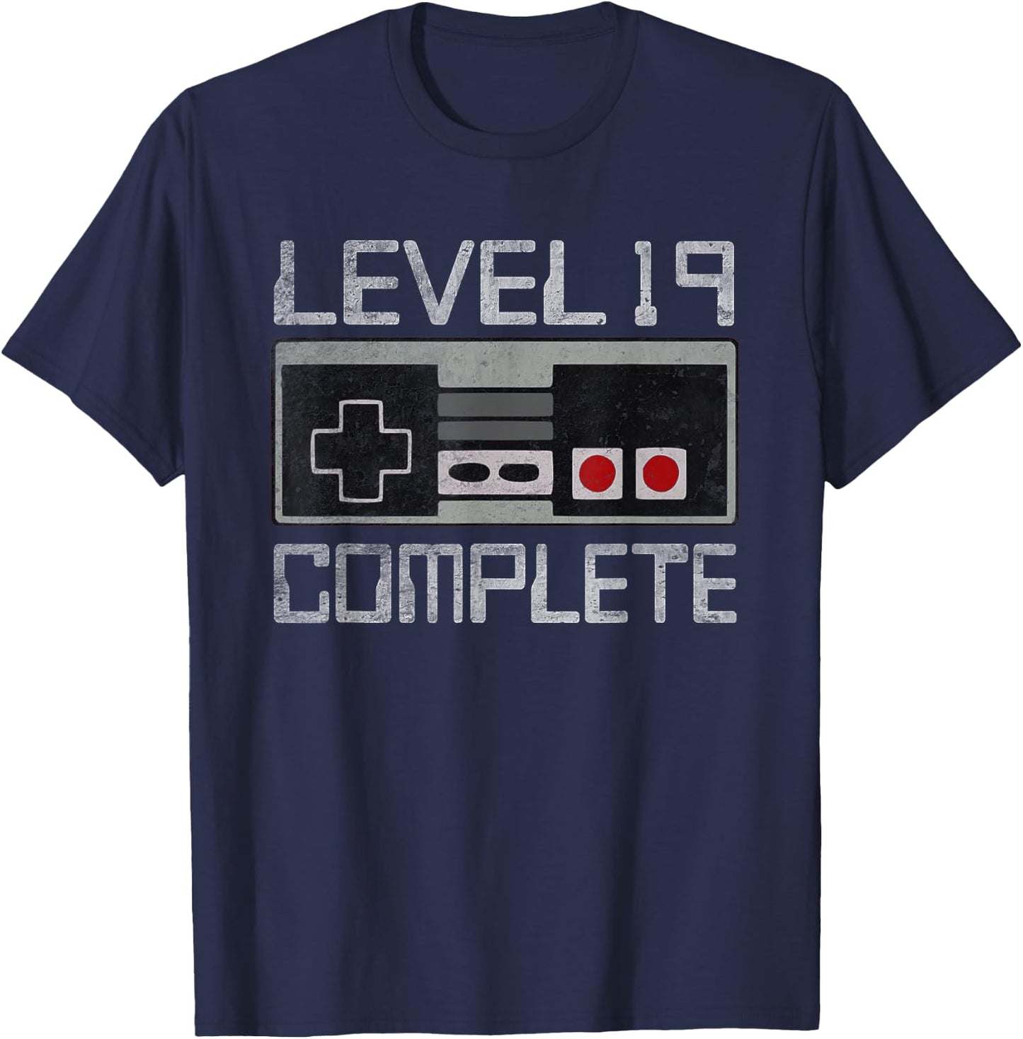 Level 19 Complete 19 Year 19th Wedding Anniversary T-Shirt - T-Shirt | Navy