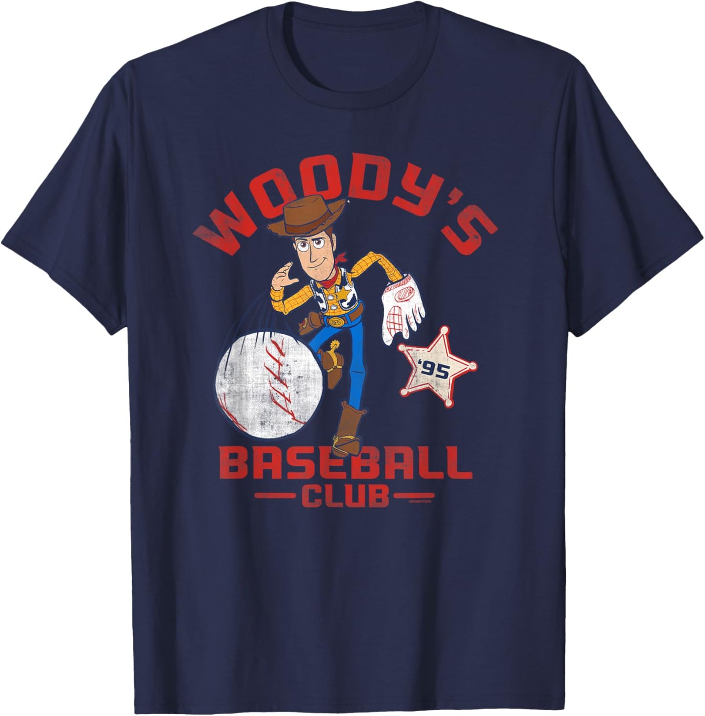 Disney and Pixar's Toy Story Woody's Baseball Club 95 Sports T-Shirt - T-Shirt | Navy
