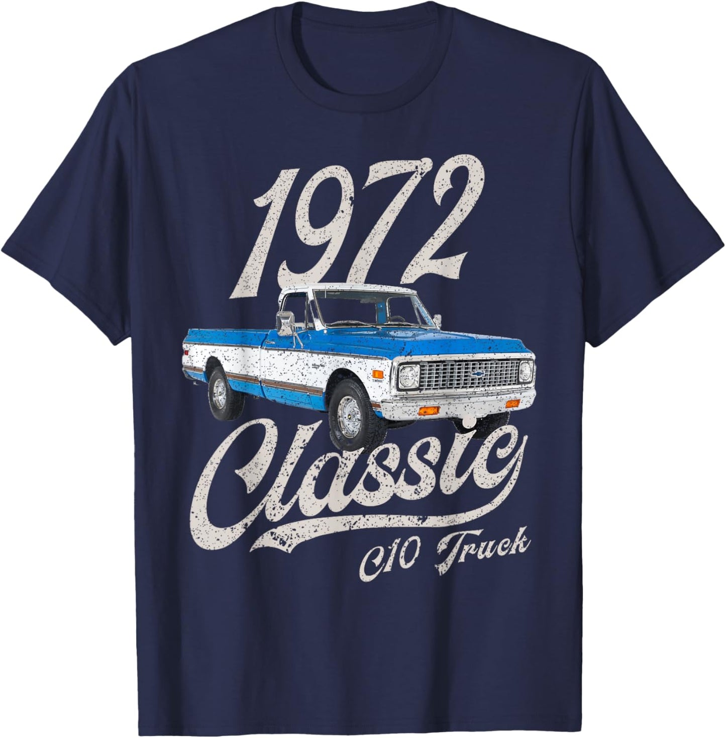 1972 72 C10 Truck T-Shirt - T-Shirt | Navy