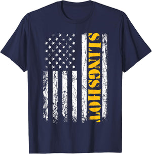 Slingshot Car American Flag Patriotic Sling shot T-Shirt - T-Shirt | Navy