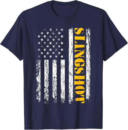 Slingshot Car American Flag Patriotic Sling shot T-Shirt - T-Shirt | Navy