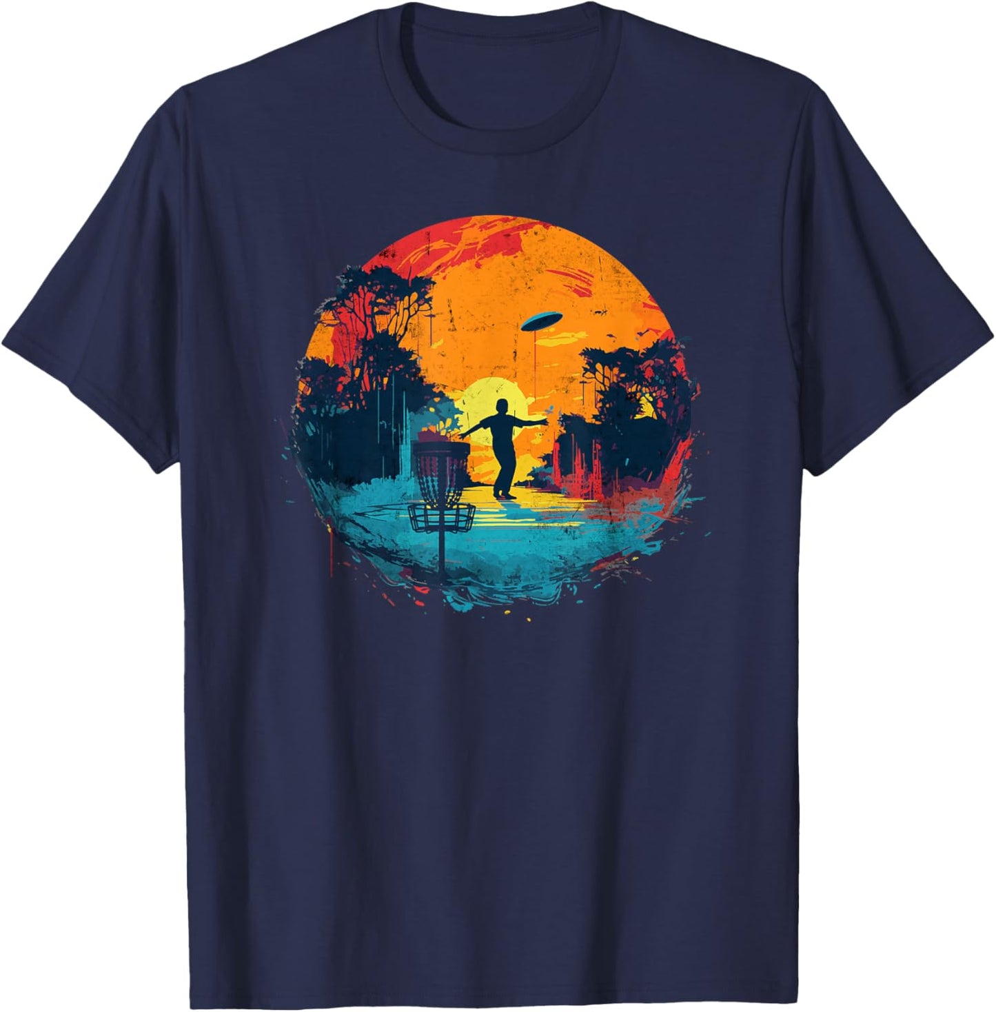 Disc-Golf-Spieler Disc-Golfer Game Vintage Disc-Golf T-Shirt - T-Shirt | Navy