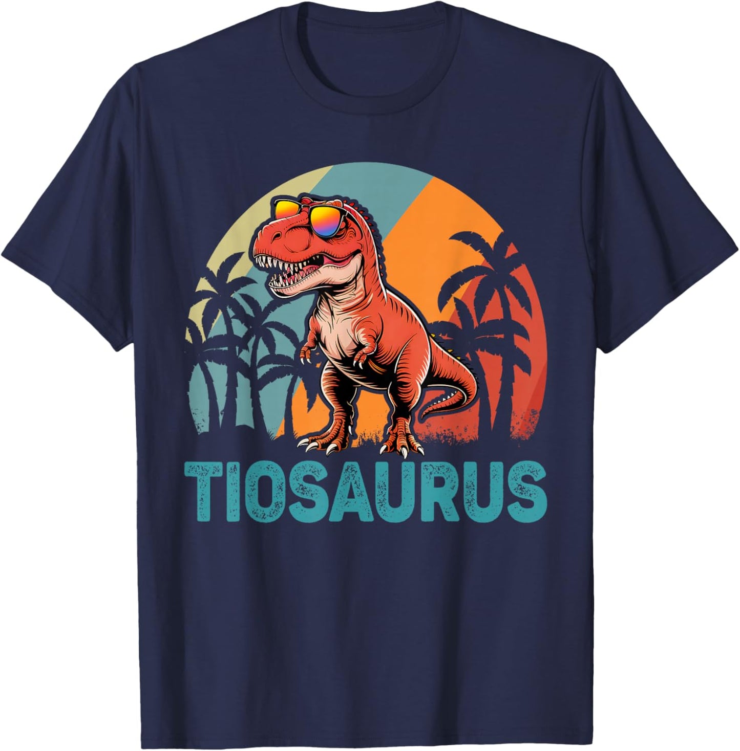 Tiosaurus T Rex Dinosaur Tio Saurus Father's Day T-Shirt - T-Shirt | Navy