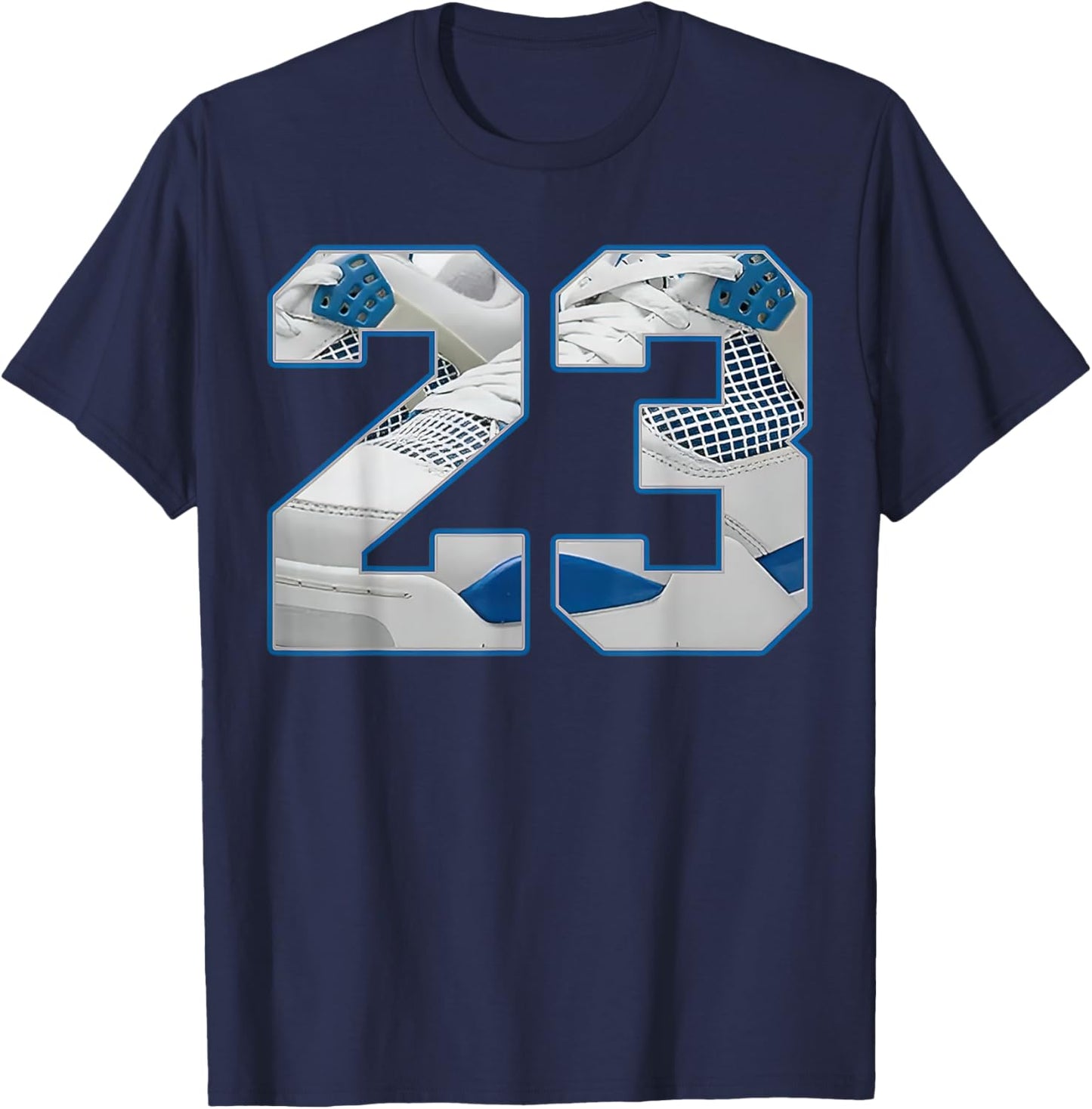 Number 23 Military Blue 4s Matching Women T-Shirt - T-Shirt | Navy