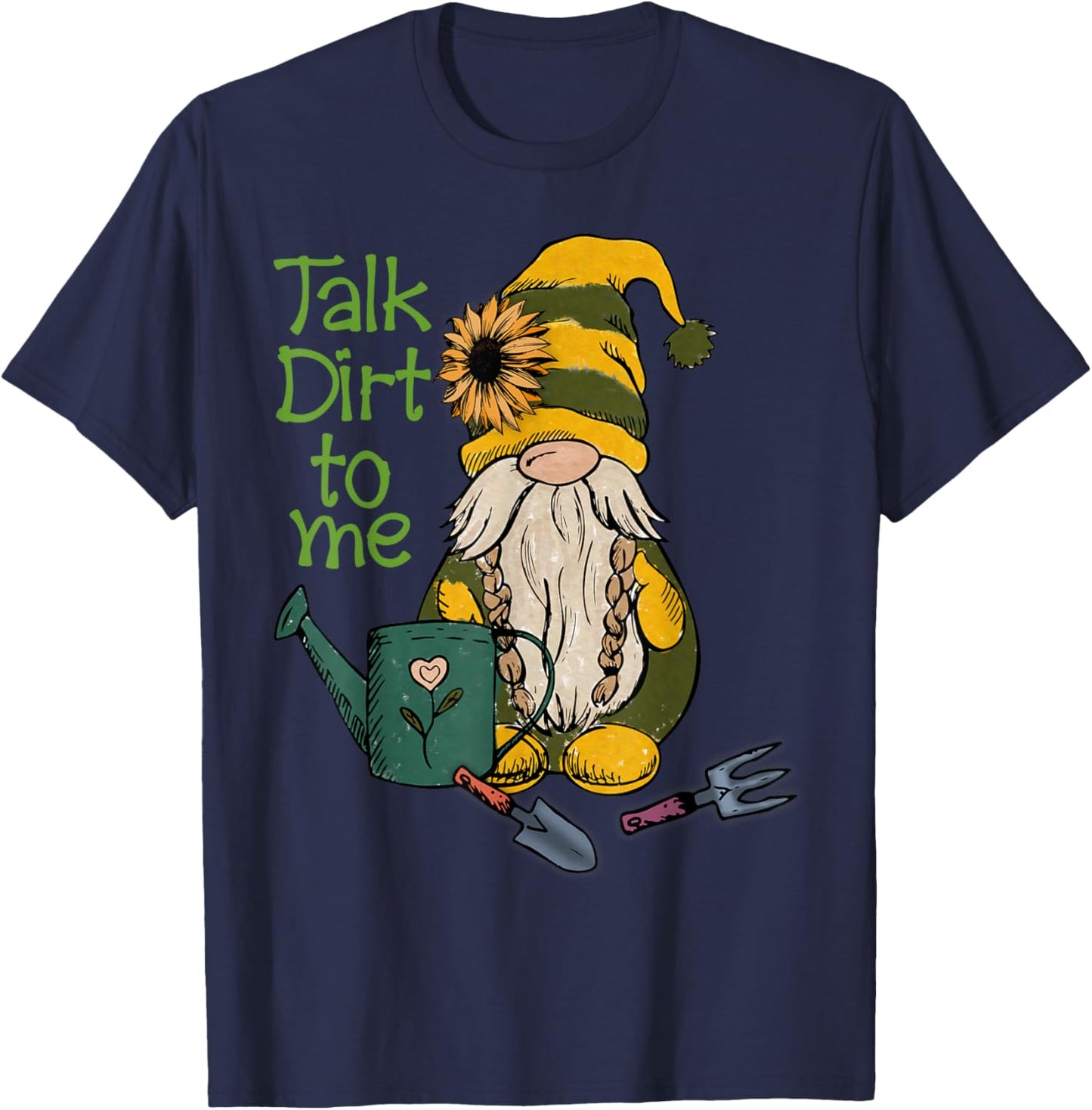 Talk Dirt To Me | Gardening Plants Botany T-Shirt - T-Shirt | Navy