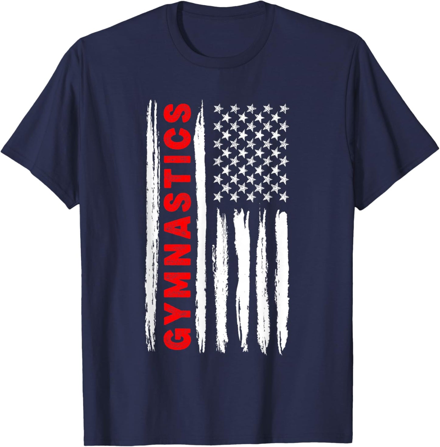 American Flag Gymnastics USA Men Women US Flag T-Shirt - T-Shirt | Navy