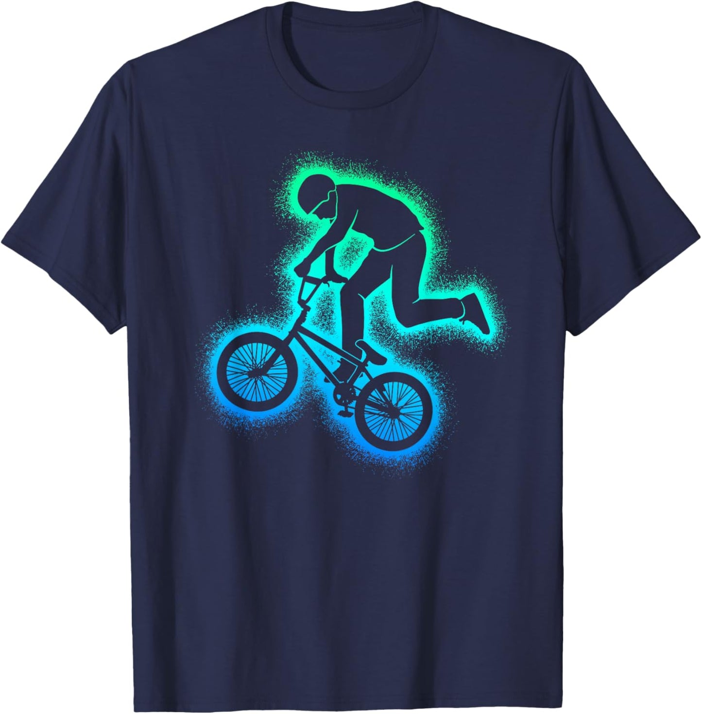 BMX Bicycle Tricks Men Boys BMX Bike T-Shirt - T-Shirt | Navy