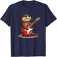 Cute Otter enjoy Guitar playing Costume T-Shirt - T-Shirt | Navy
