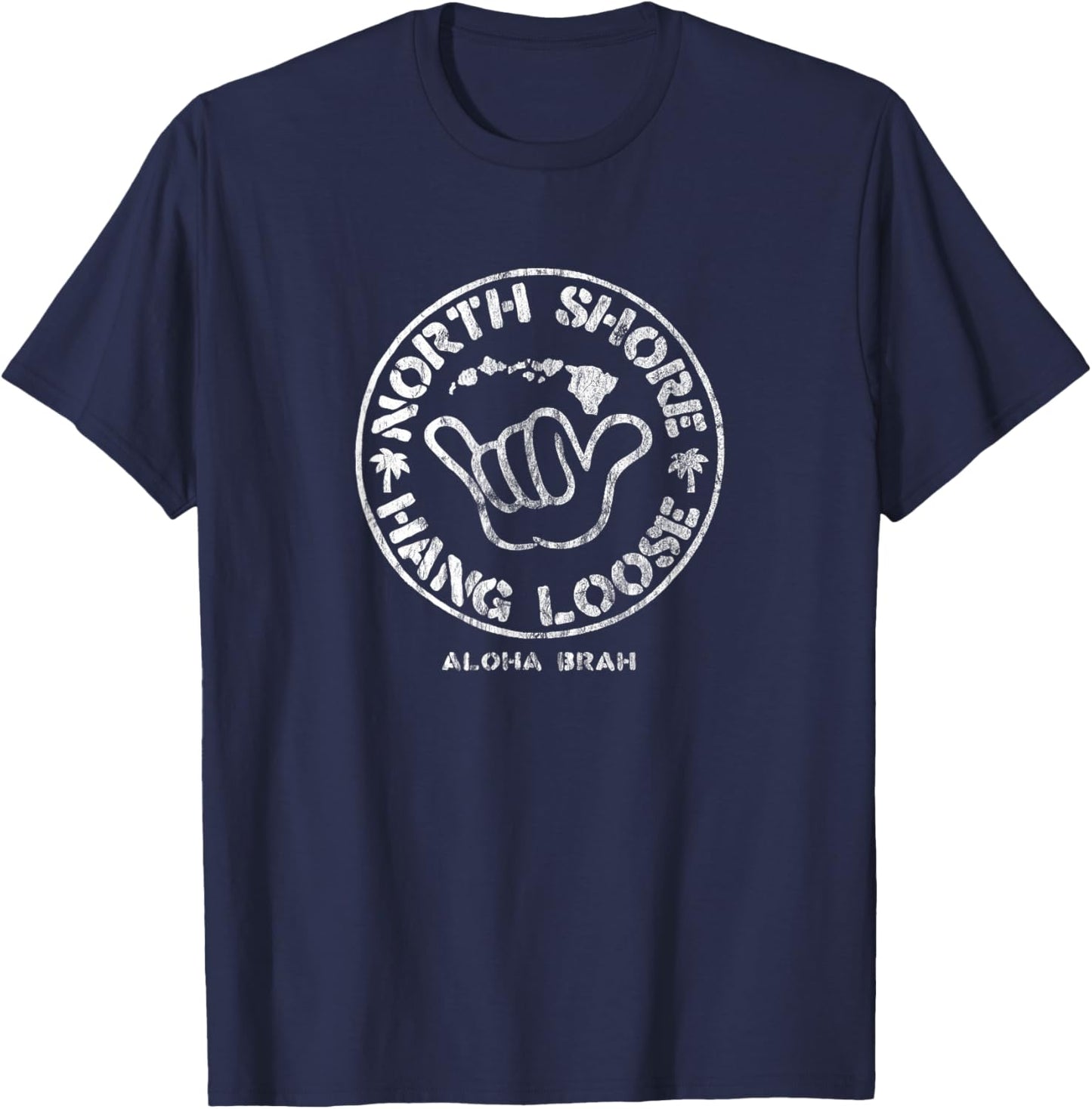 Aloha Shaka Brah Hawaii Islands T-Shirt - T-Shirt | Navy