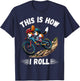 This Is How I Roll Funny Mountain Biking Bike Beagle Dog Women Kids T-Shirt - T-Shirt | Navy