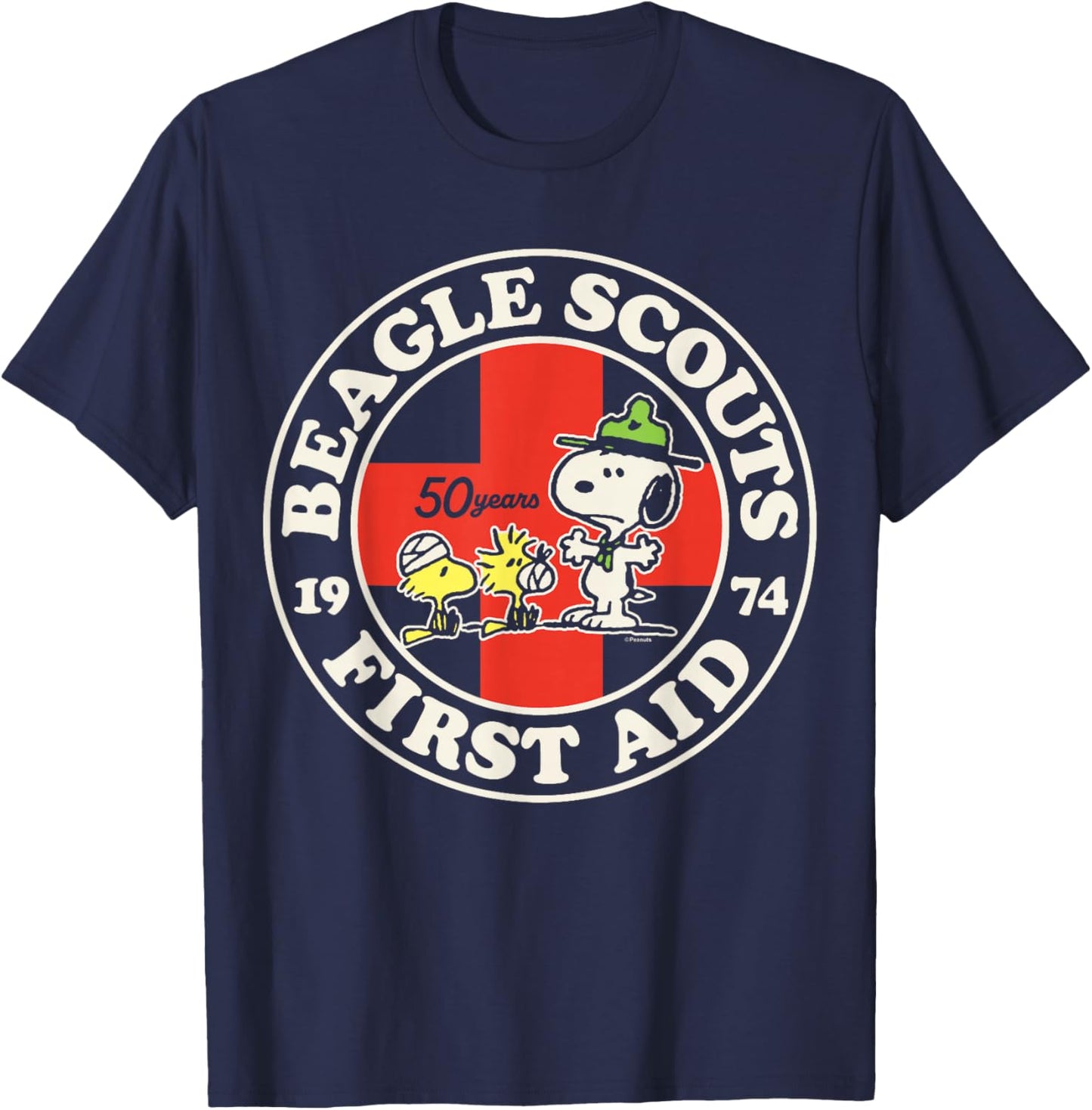 Peanuts - Beagle Scouts First Aid T-Shirt - T-Shirt | Navy