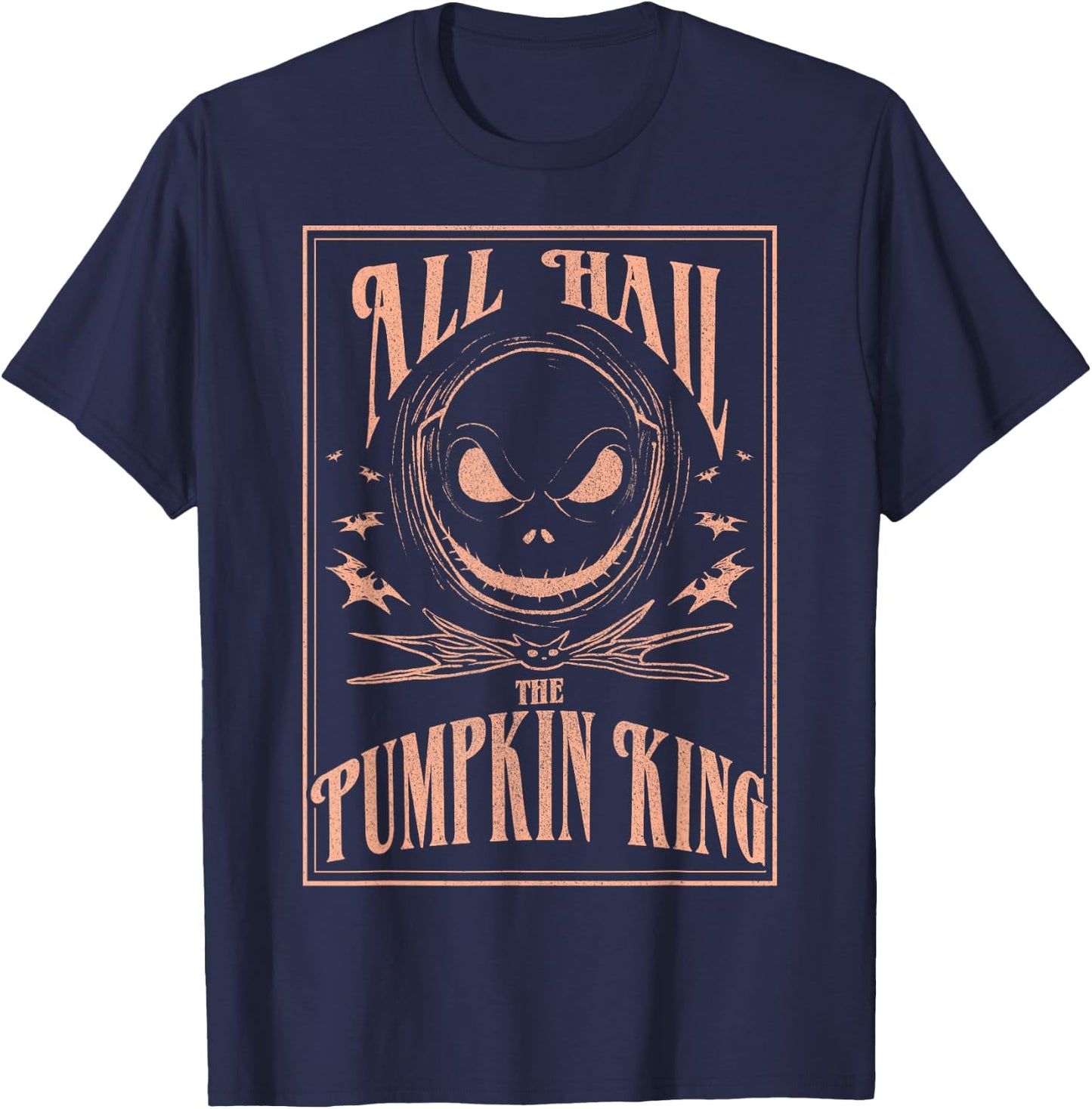 Disney The Nightmare Before Christmas Hail The Pumpkin King T-Shirt - T-Shirt | Navy