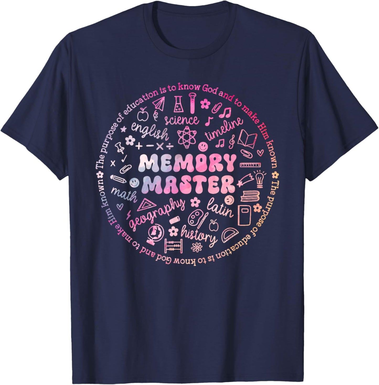 Memory Master Classical Conversation Homeschool Mom T-Shirt - T-Shirt | Navy