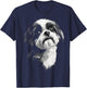 Shih Tzu Dog Motif Pet Illustration Shih Tzu T-Shirt - T-Shirt | Navy