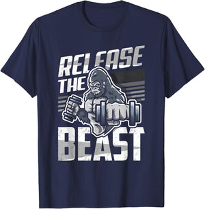 Release The Beast - Bodybuilder Sport Bodybuilding Gift T-Shirt - T-Shirt | Navy