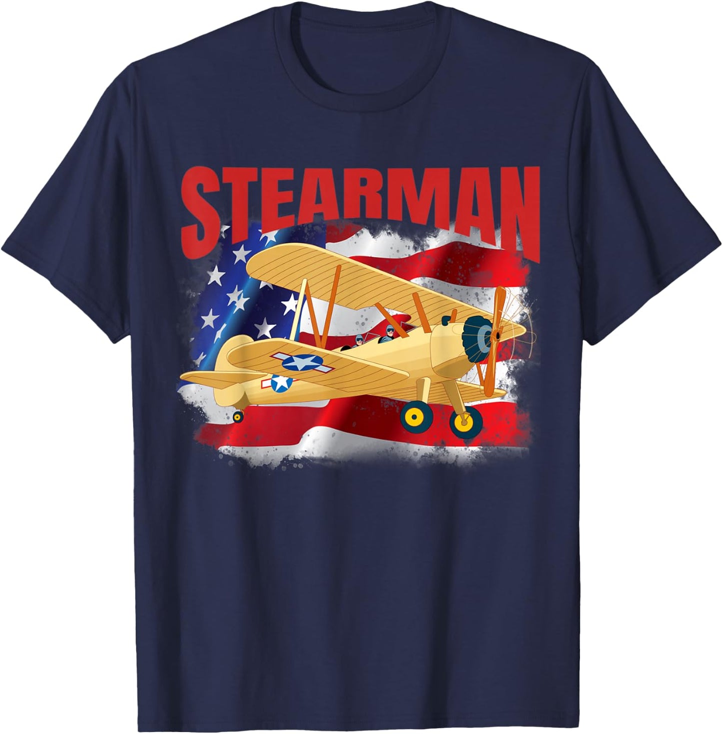 The perfect for anyone into vintage stearman aircraft T-Shirt - T-Shirt | Navy