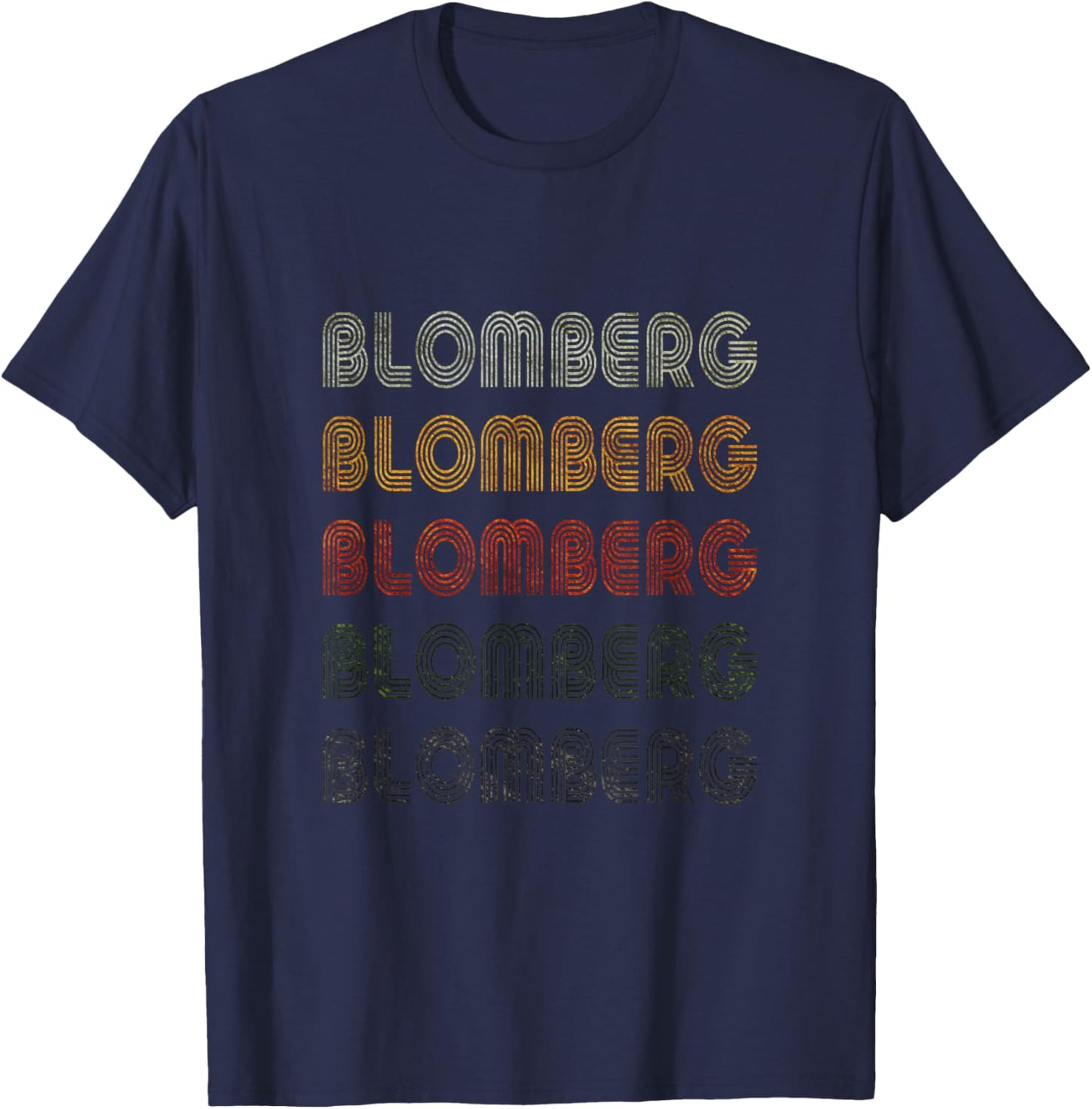 Love Heart Blomberg Grunge Vintage Black Blomberg T-Shirt - T-Shirt | Navy