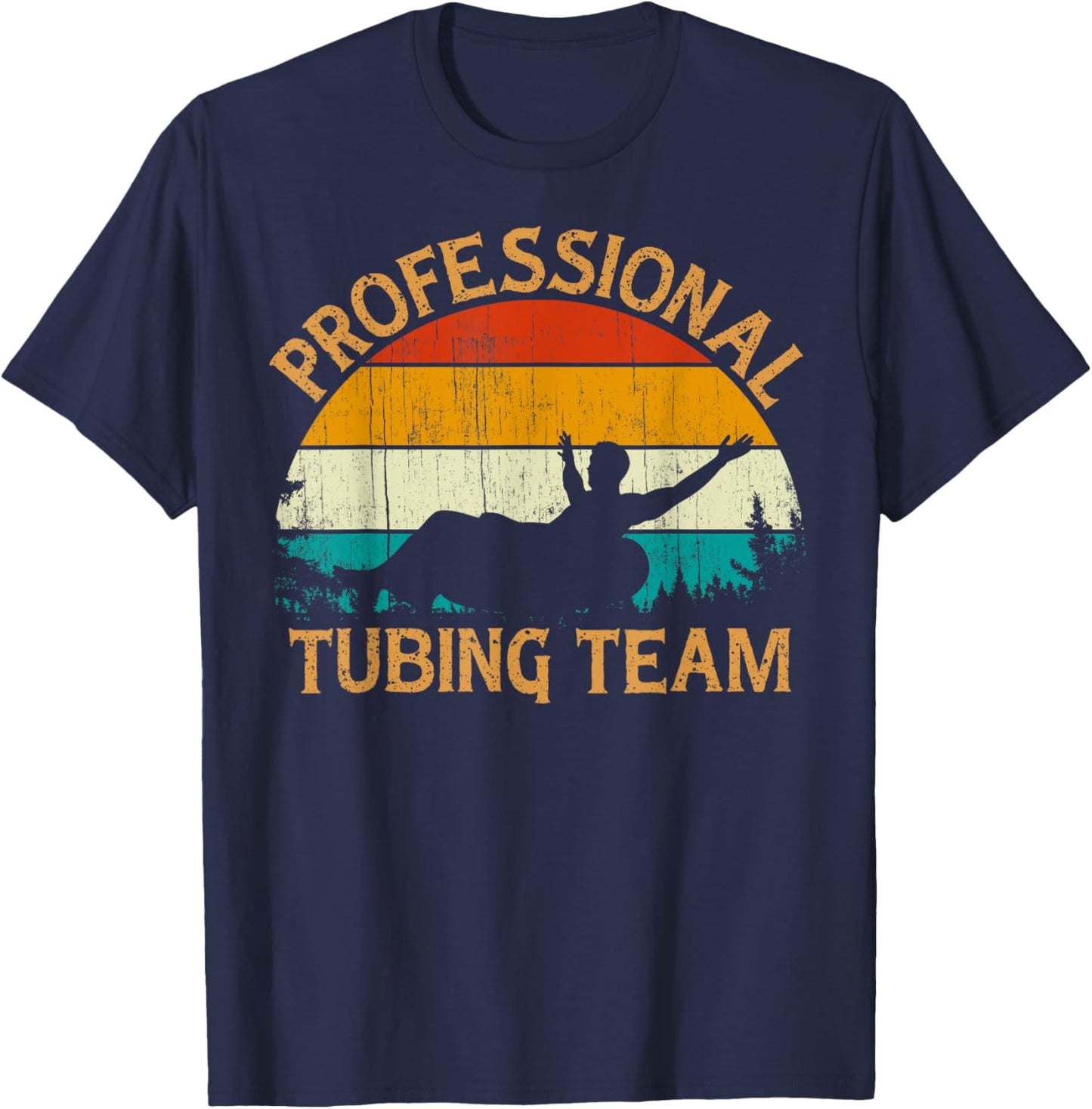 Vintage Retro Style Professional water tubing team boat T-Shirt - T-Shirt | Navy