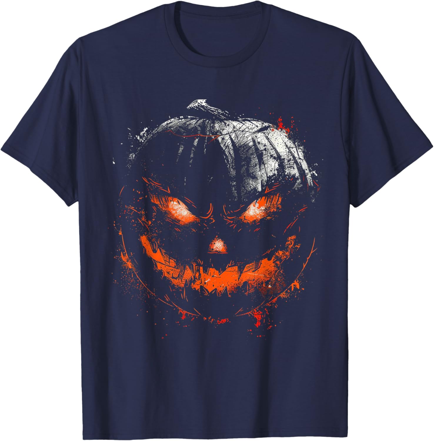 Pumpkin Costume Halloween Spooky Art Pumpkin T-Shirt - T-Shirt | Navy