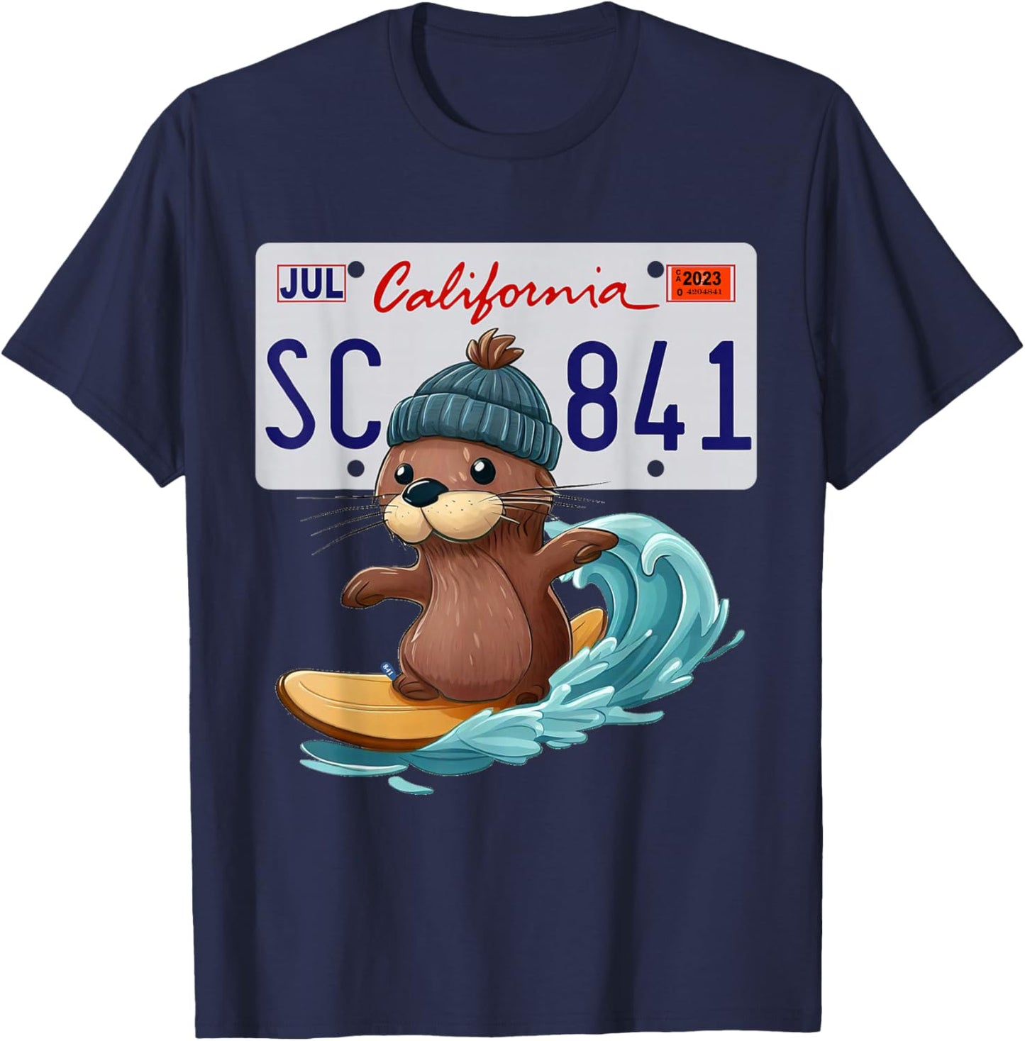 Santa Cruz Sea Otter "841" T-Shirt - T-Shirt | Navy