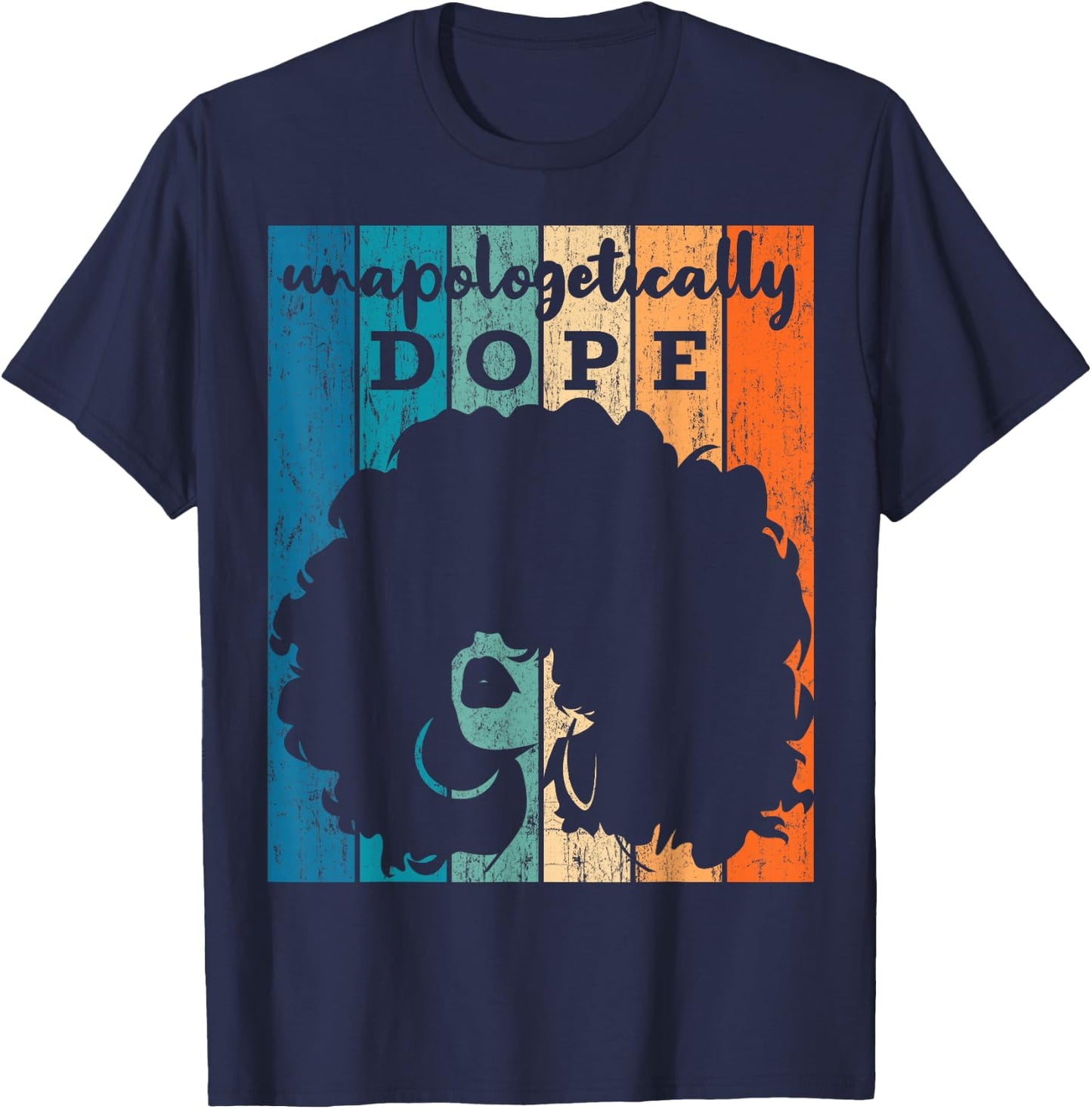 Unapologetically Dope Black History Month African American Short Sleeve T-Shirt - T-Shirt | Navy