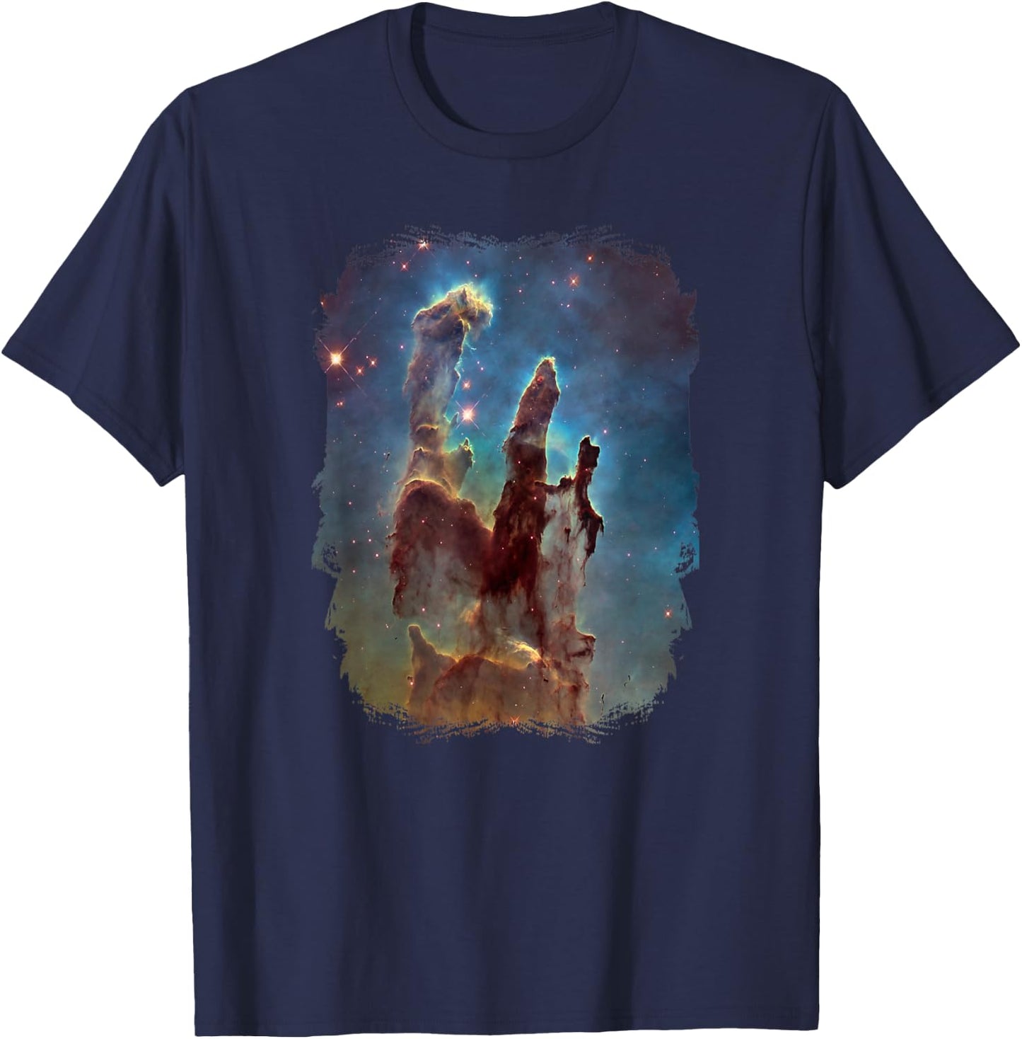 Pillars Of Creation Shirt Eagle Nebula NASA Space Lover Gift T-Shirt - T-Shirt | Navy