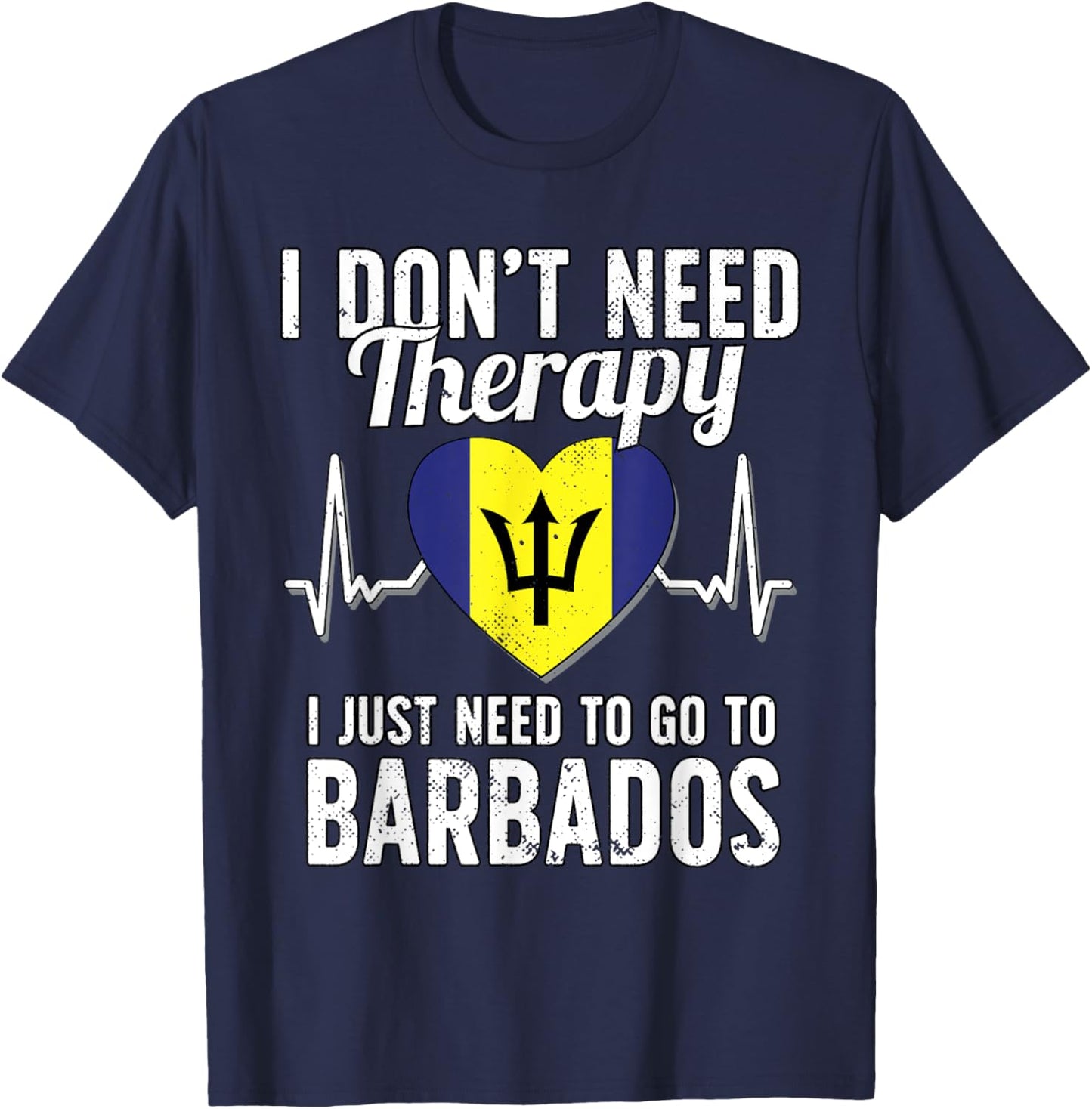 Barbados Flag I Vacation Barbados T-Shirt - T-Shirt | Navy