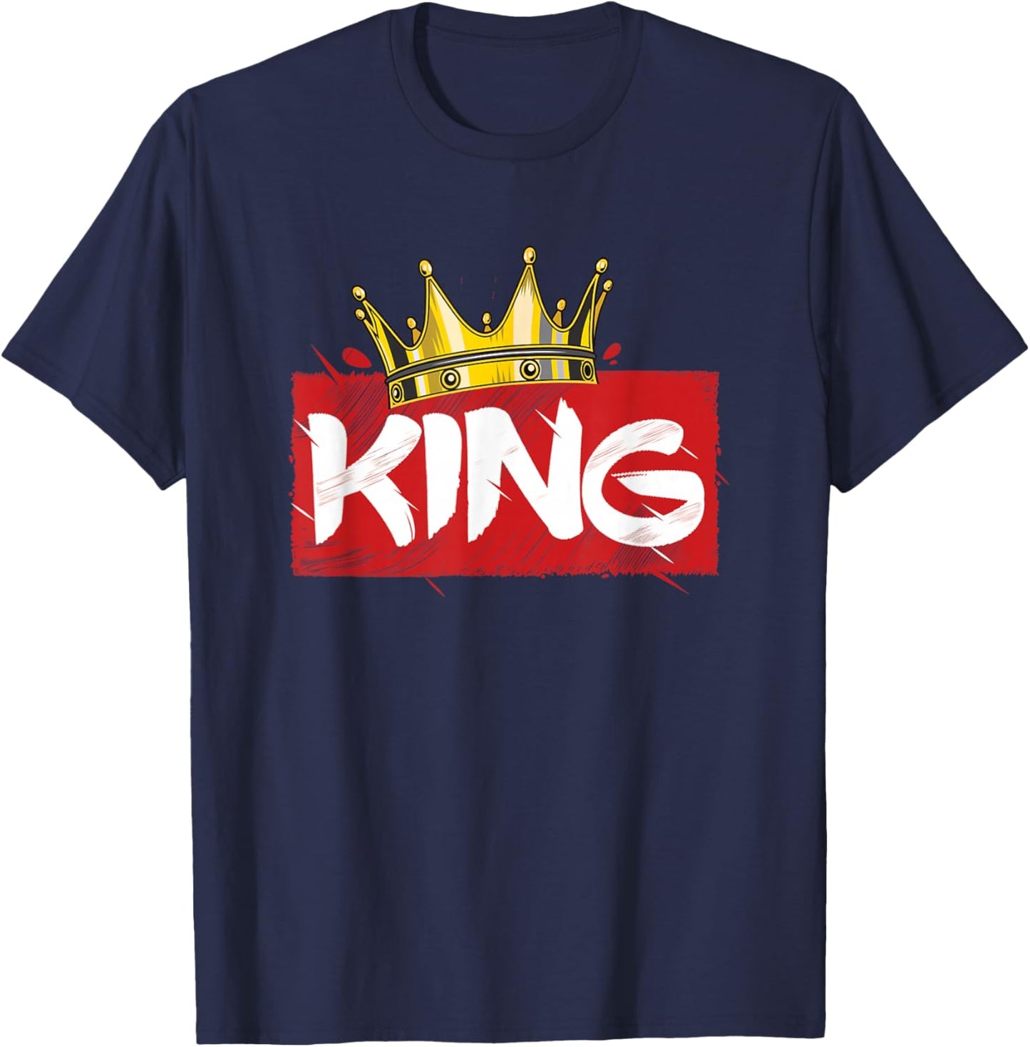 Crown with writing KING T-Shirt - T-Shirt | Navy