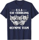 funny cat Quote Cat Cuddling Olympic Team Cool animal T-Shirt - T-Shirt | Navy