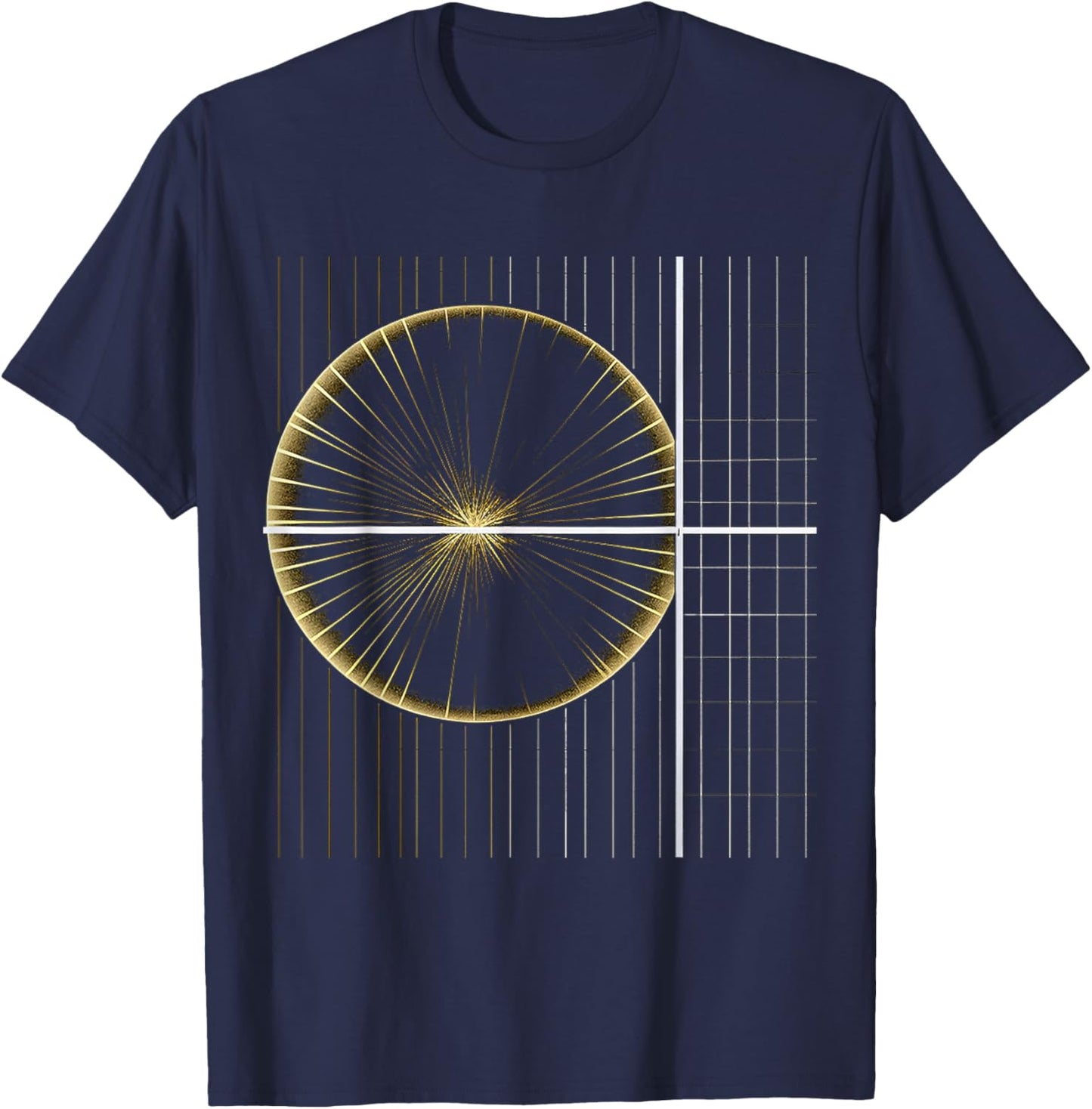 Kunst Illustration Grafik Geometrisches Motiv T-Shirt - T-Shirt | Navy
