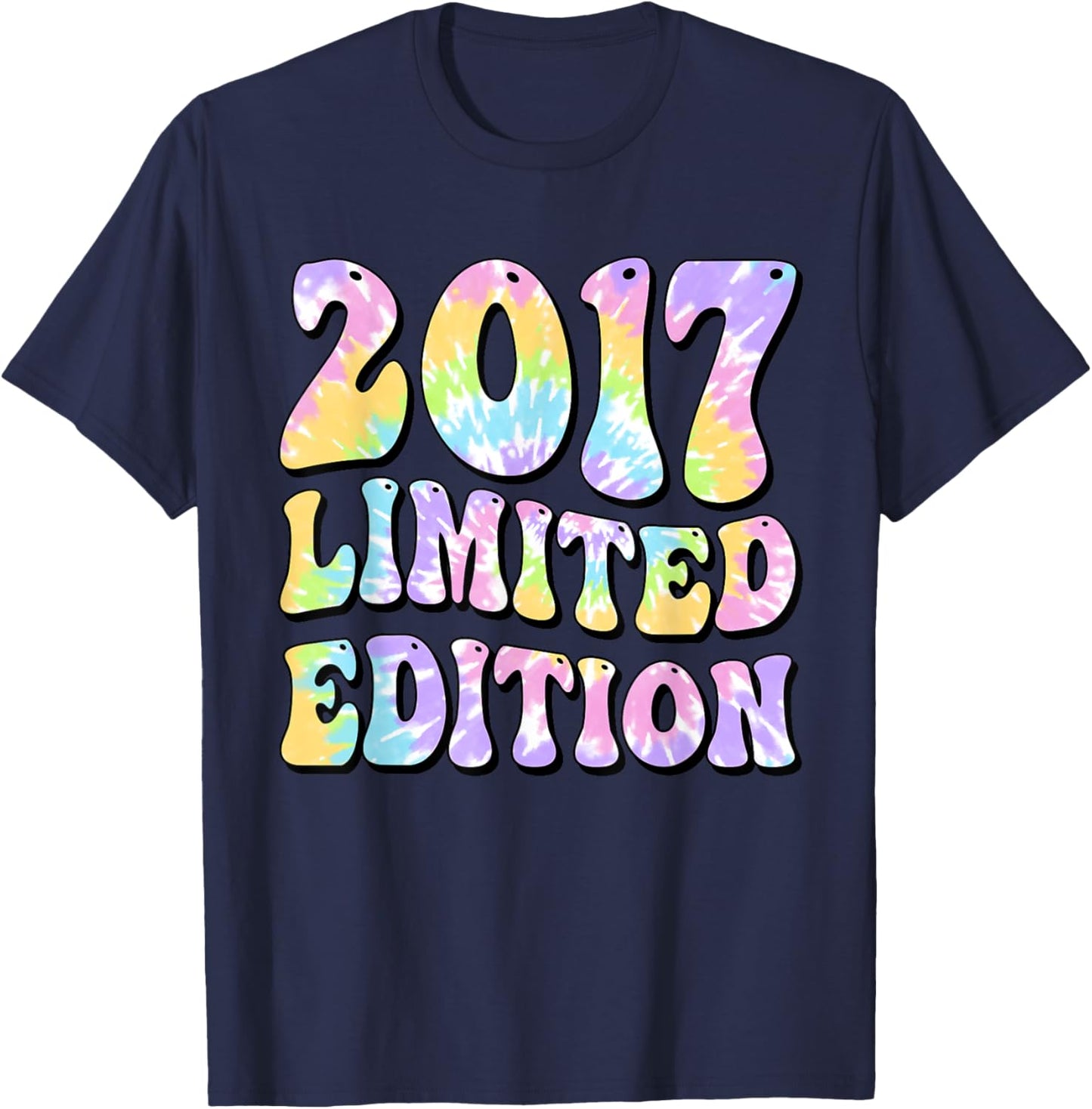 8th Birthday Girl 2017 Limited Edition Awesome Since 2017 T-Shirt - T-Shirt | Navy