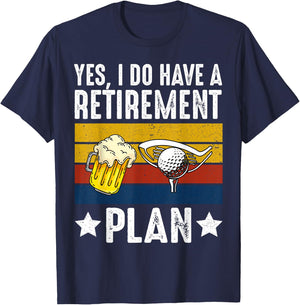 Retirement Golf Gag Gifts - Golf Lover Golfer Novelty T-Shirt - T-Shirt | Navy