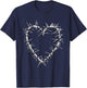 Barbed Wire Heart barbwire gothic grunge aesthetic T-Shirt - T-Shirt | Navy