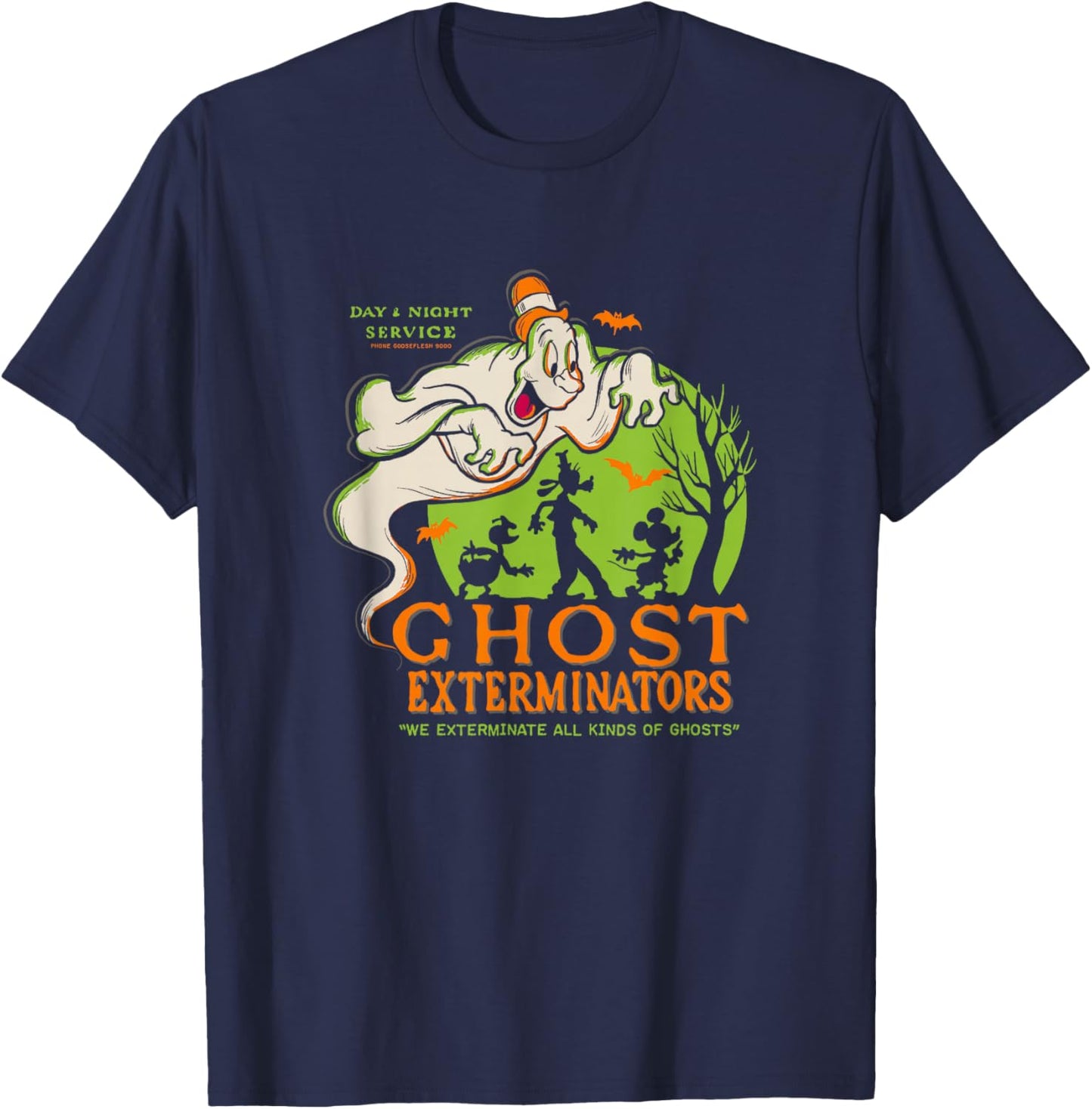 Disney Mickey And Friends Halloween Ghost Exterminators T-Shirt - T-Shirt | Navy