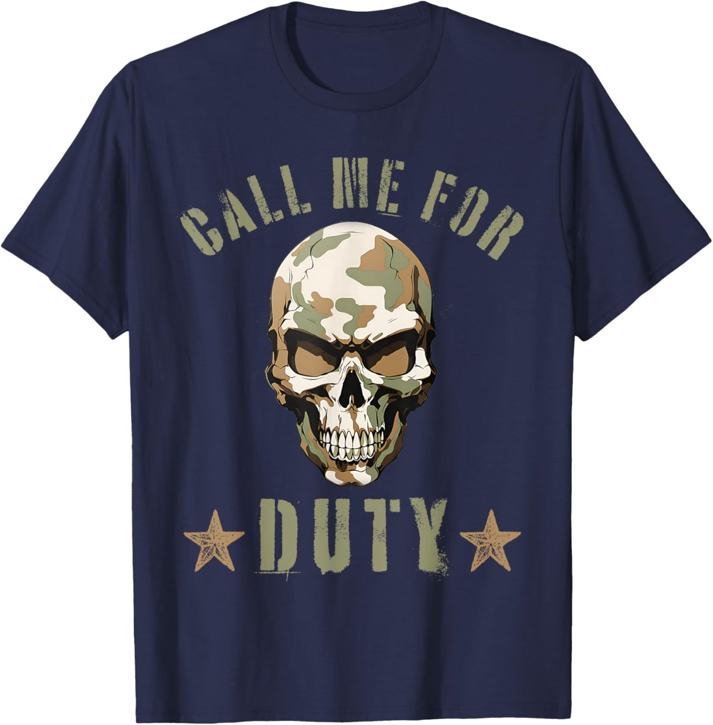 Call Me For Duty, Grunt Honor Of Patriotic American T-Shirt - T-Shirt | Navy