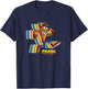 Crash Bandicoot Retro Crash Rainbow Vintage Action Glitch T-Shirt - T-Shirt | Navy