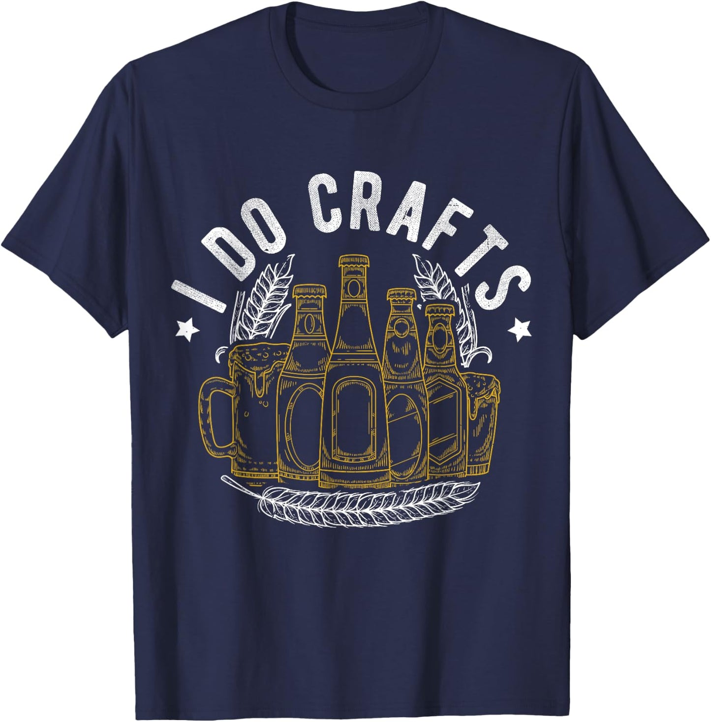 I DO CRAFTS Craft Beer Home Brew T-Shirt - T-Shirt | Navy