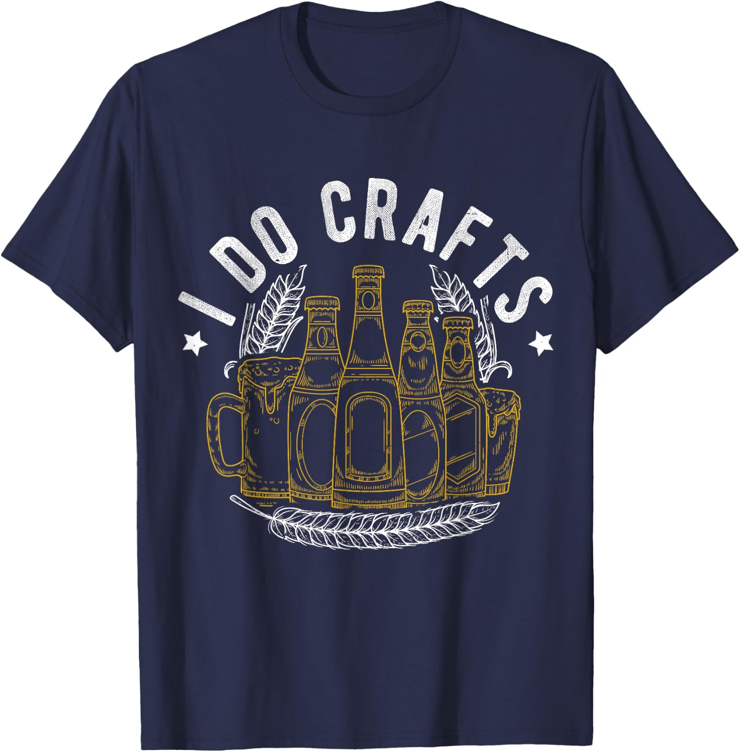 I DO CRAFTS Craft Beer Home Brew T-Shirt - T-Shirt | Navy