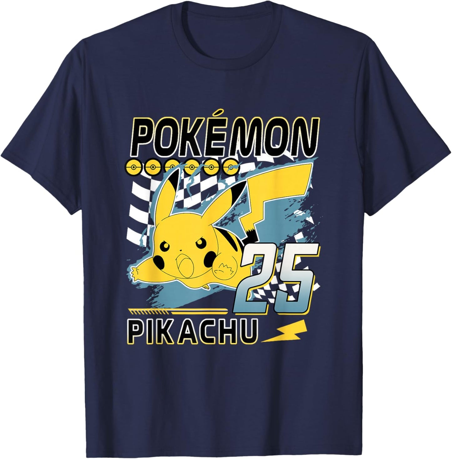 Pokémon Pikachu No. 25 Epic Poster T-Shirt - T-Shirt | Navy